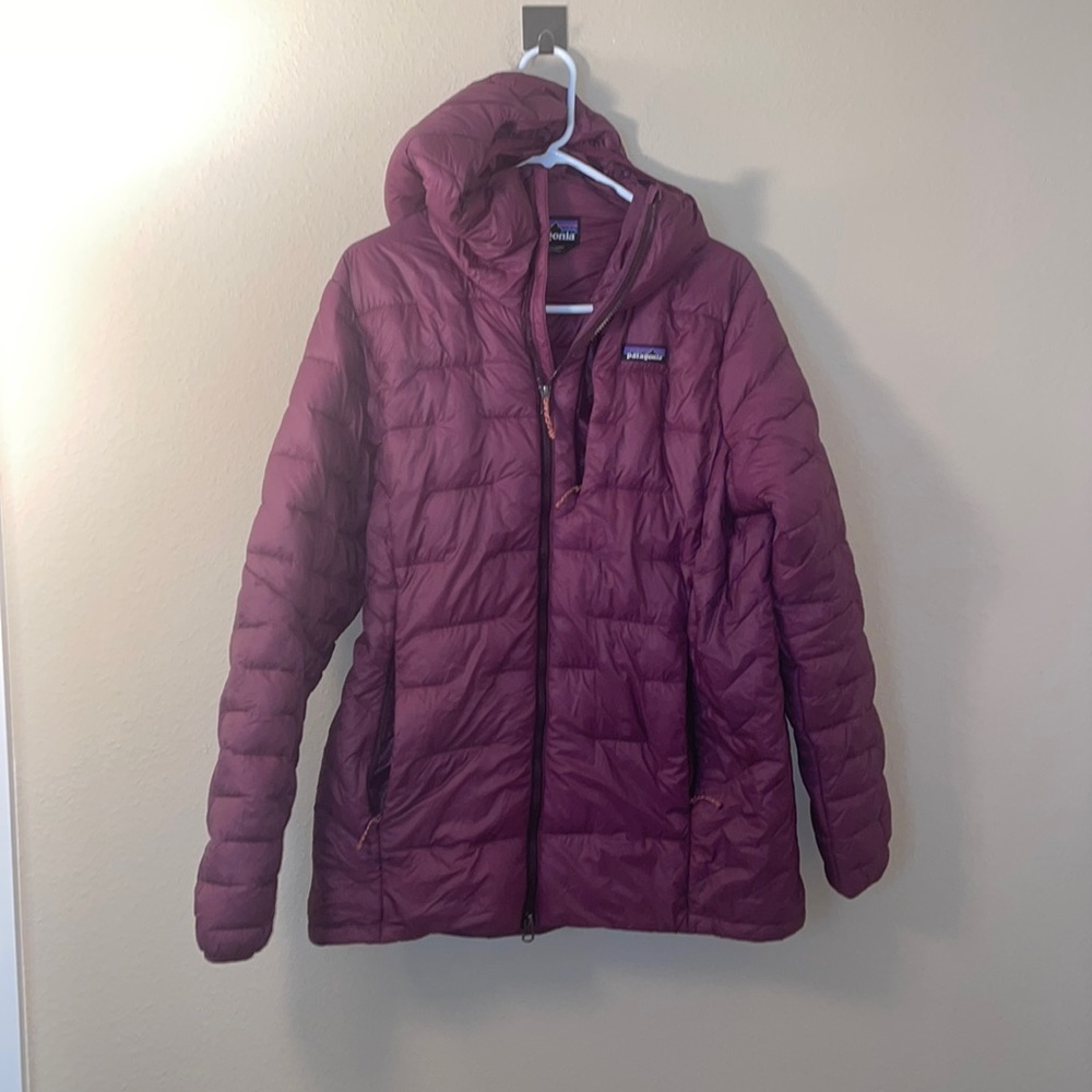 Patagonia womens macro puff hoody light balsamic